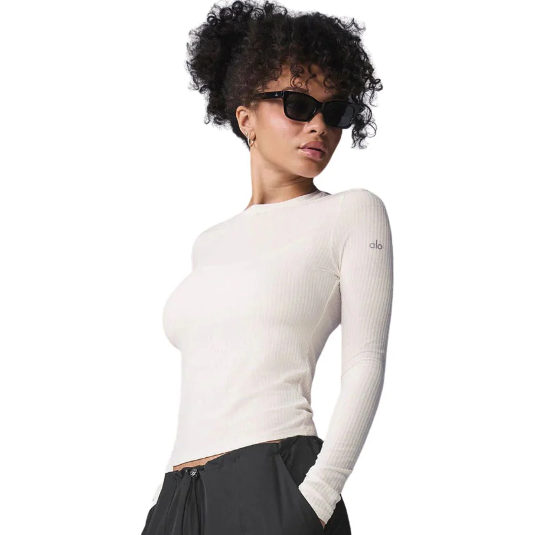 Alo Yoga Ribbed Sea Coast Long Sleeve Women - Image 5