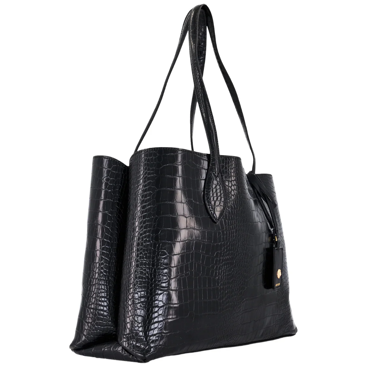 Anne Klein Brand Logo Tote2 Bag Handbag Women - BLK - Image 3