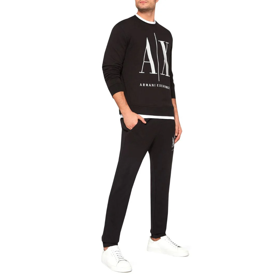 Armani Exchange French Terry Icon Project Sweatshirt 8NYM02YJ68Z- BLK - Image 3