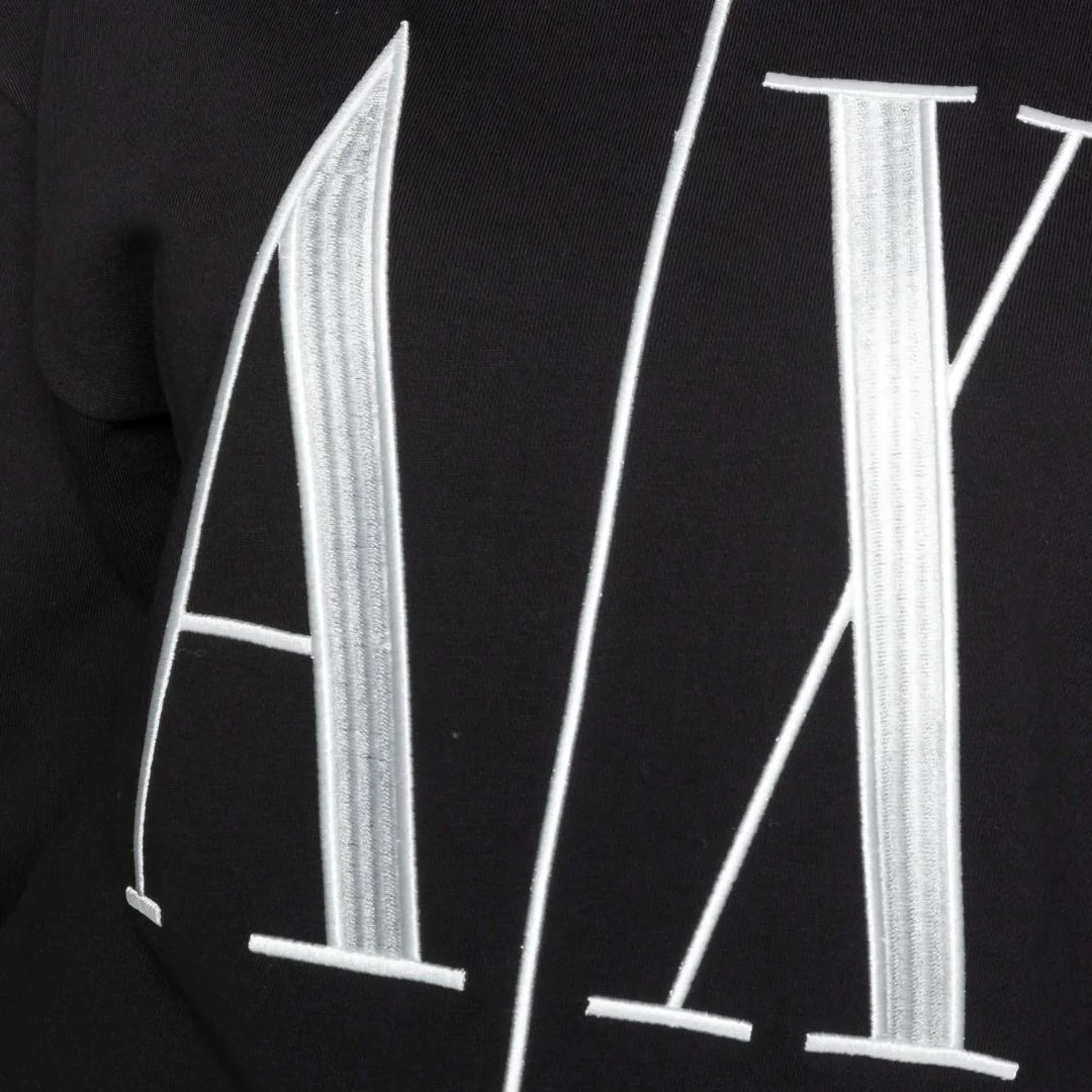 Armani Exchange French Terry Icon Project Sweatshirt 8NYM02YJ68Z- BLK - Image 5