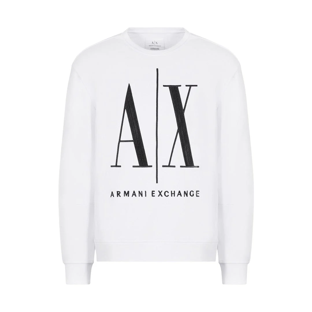 Armani Exchange French Terry Icon Project Sweatshirt 8NZMPAZJ1ZZ1100-WHT