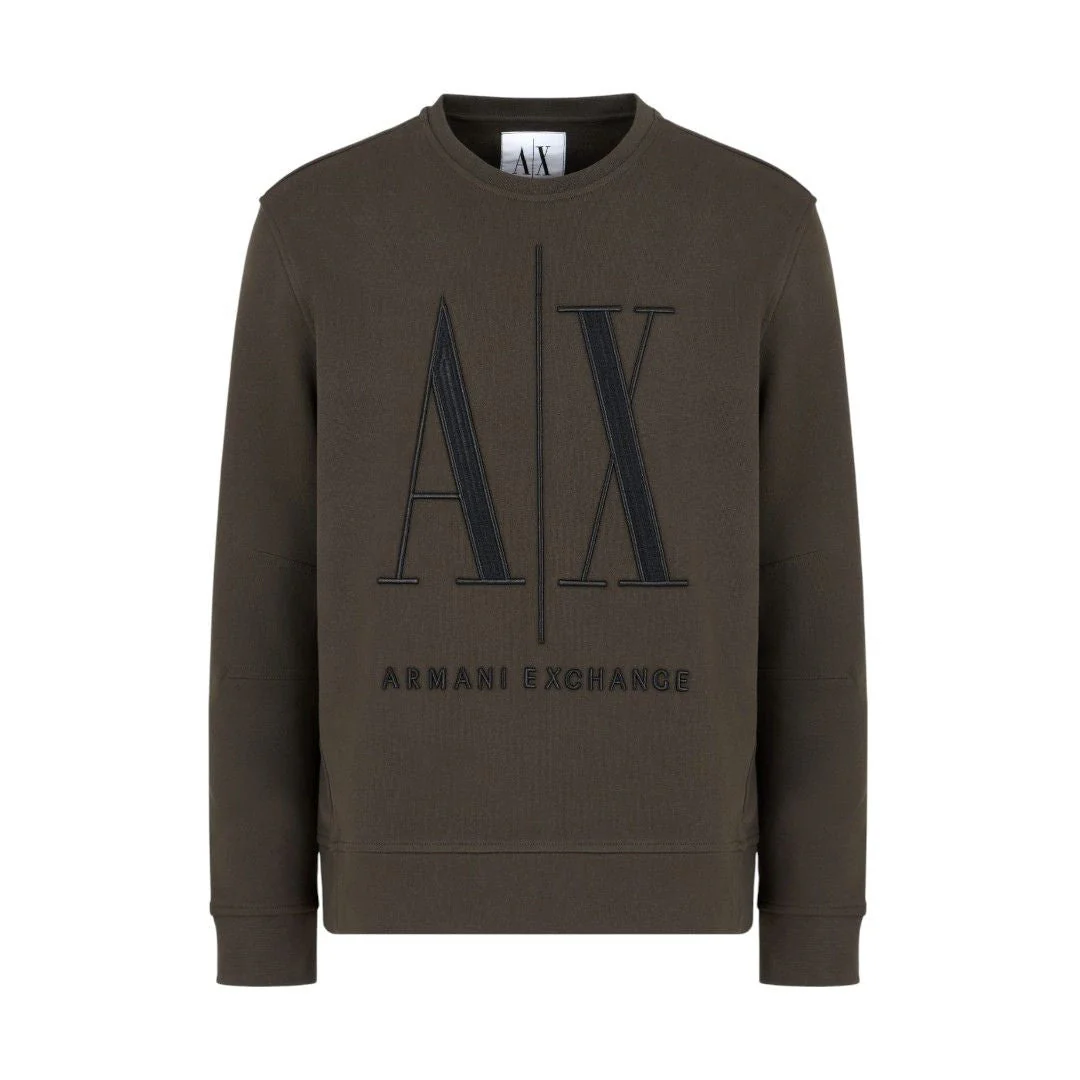 Armani Exchange French Terry Icon Project Sweatshirt 8NZMPAZJ1ZZ1832-OLV