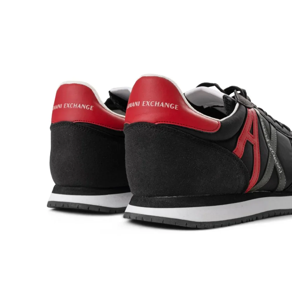 ARMANI EXCHANGE Logo Lace-Up XUX017 Sneakers - BLKRED - Image 3