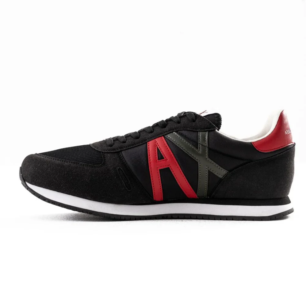 ARMANI EXCHANGE Logo Lace-Up XUX017 Sneakers - BLKRED - Image 4
