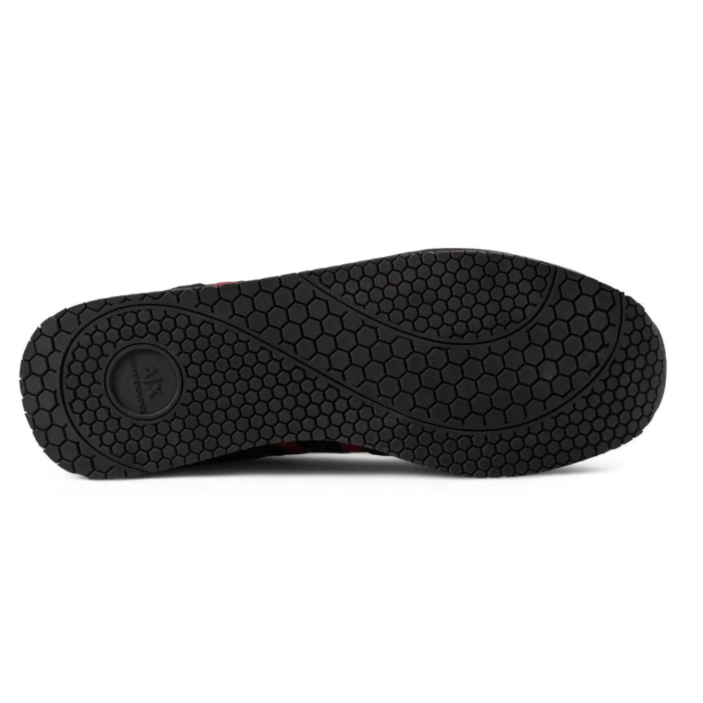 ARMANI EXCHANGE Logo Lace-Up XUX017 Sneakers - BLKRED - Image 5
