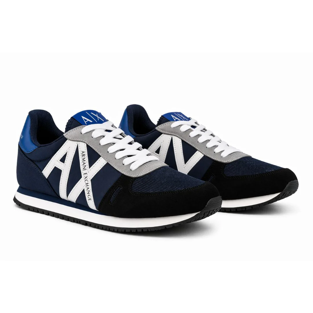 ARMANI EXCHANGE Logo Lace-Up XUX017 Sneakers - NVYBLK - Image 2