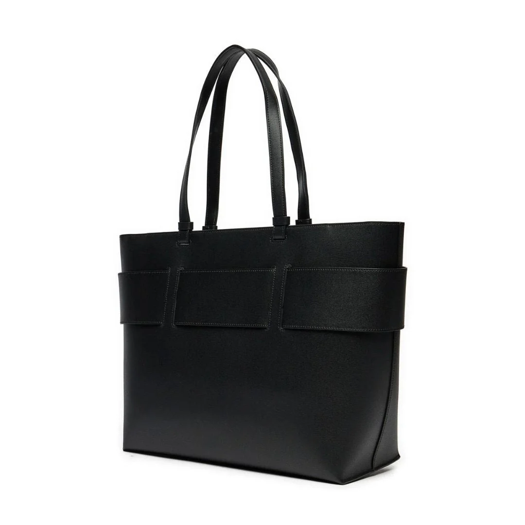 ARMANI EXCHANGE Natural Fabric Tote Bag - BLK - Image 3