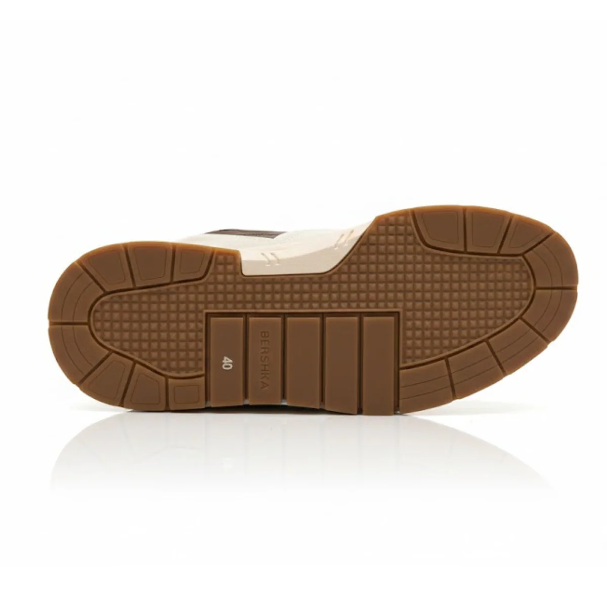 Bershka Contrast Panel Chunky Sneakers - BRN - Image 4