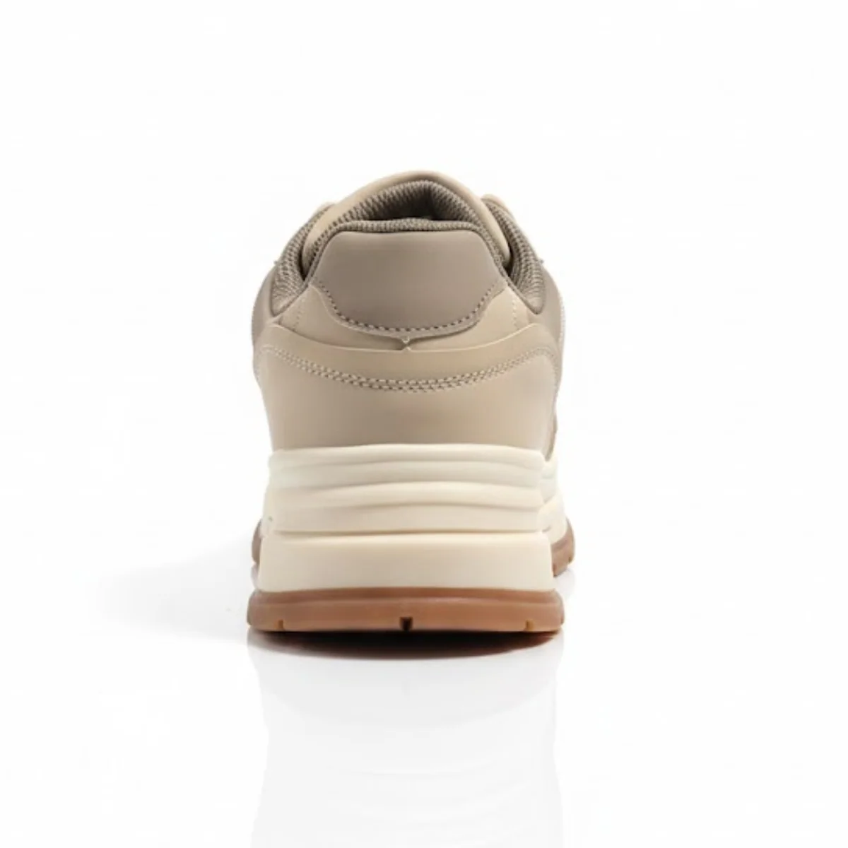 Bershka Contrast Panel Chunky Sneakers - BEG - Image 3