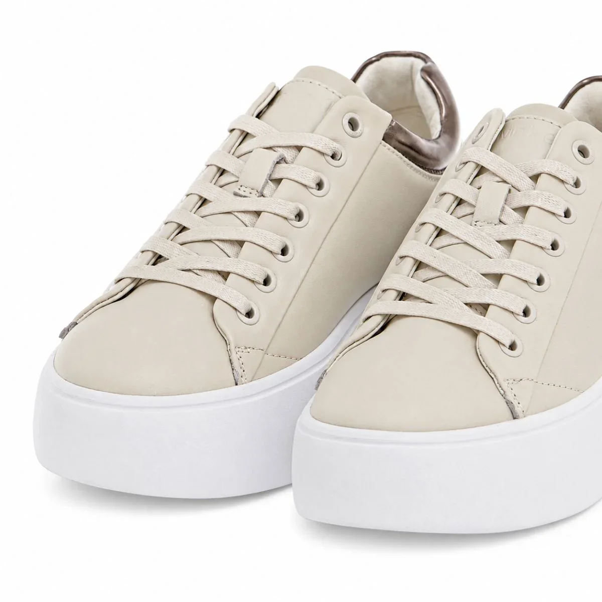 Calvin Klein CUPSOLE Leather Sneakers Women HW0HW01886 - CRM - Image 4