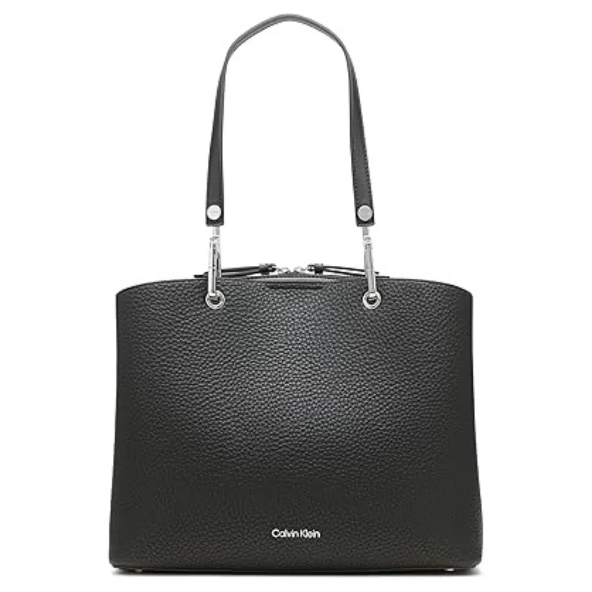 Calvin Klein Garnet Monogram Triple Compartment Tote Bag - BLK