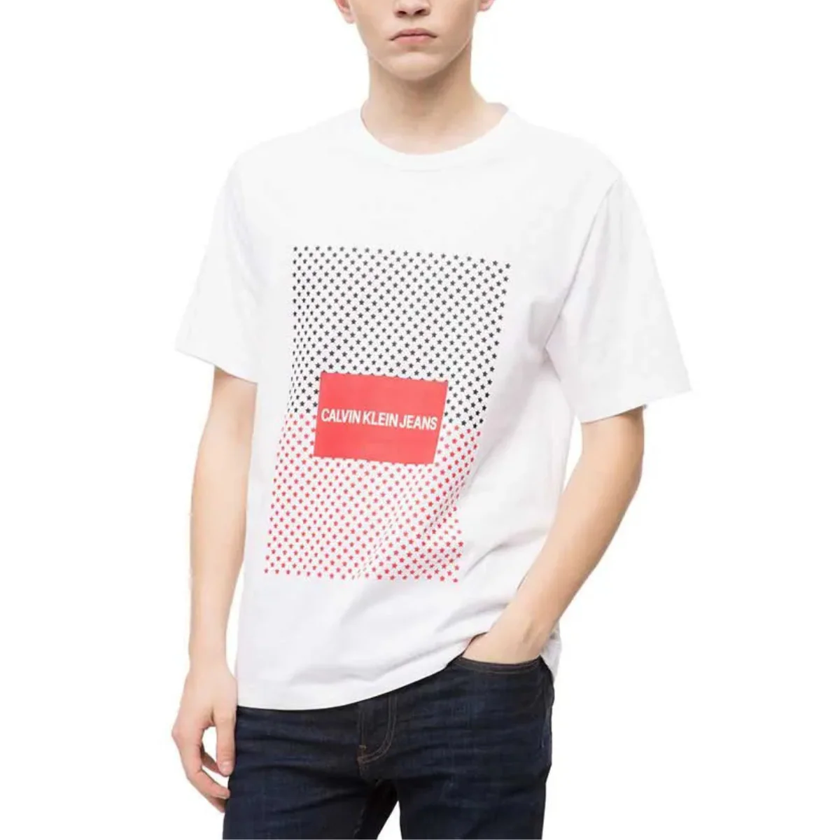 Calvin Klein J30J309594 Short Sleeve T-Shirt - WHT - Image 3