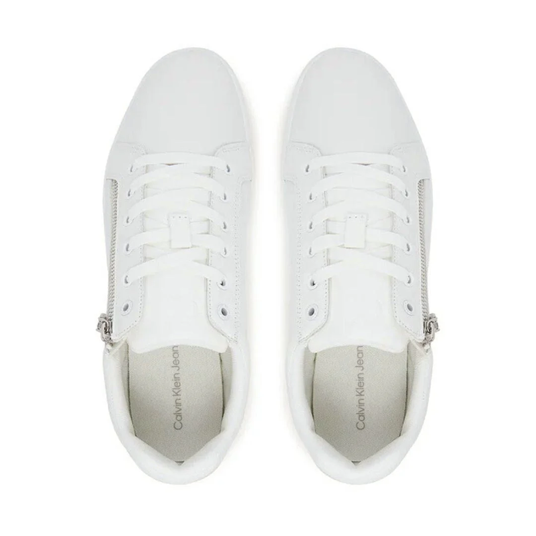 Calvin Klein Jeans Classic Cupsole Zip Low In Men YM0YM01318 - WHT - Image 4