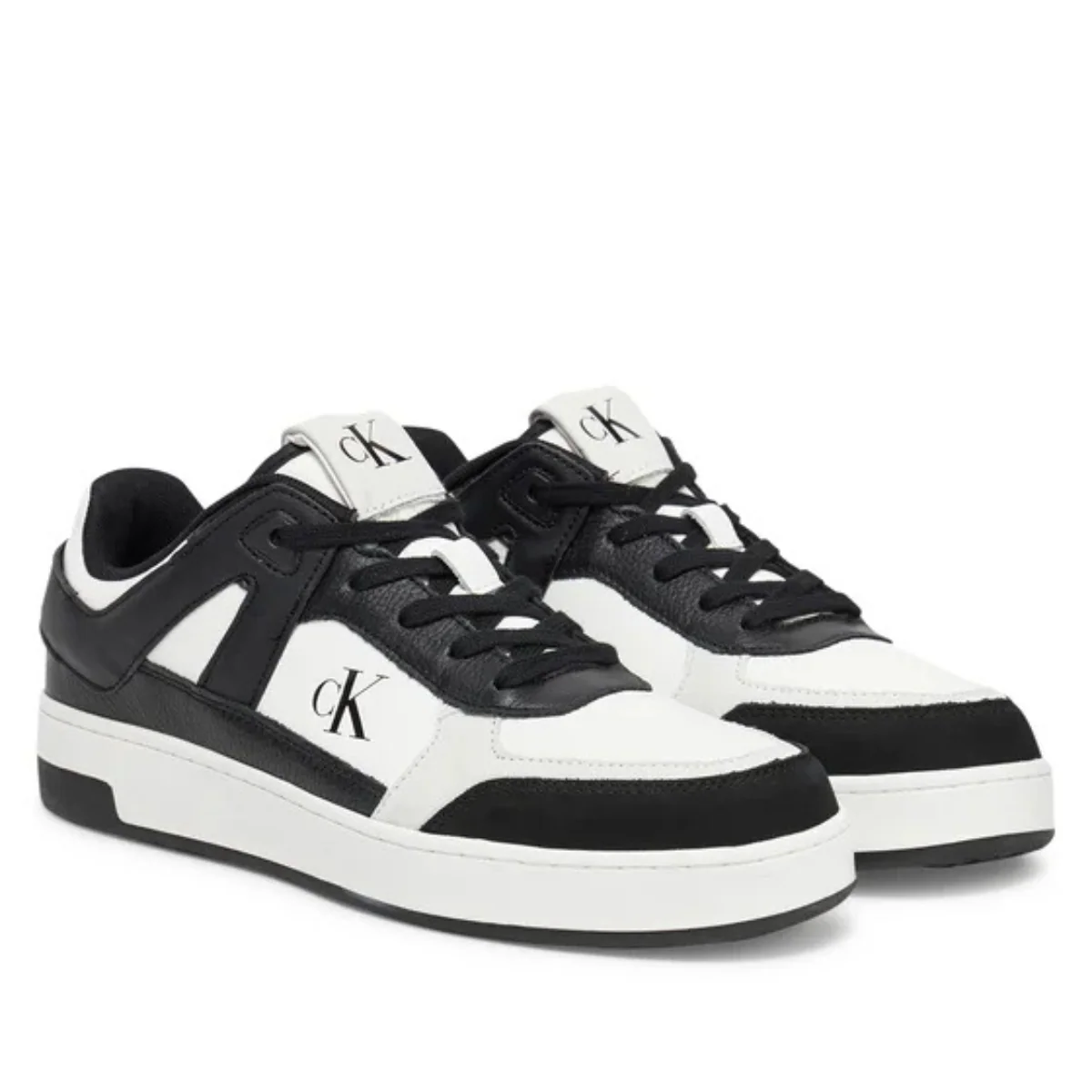 Calvin Klein Jeans Multicolor Leather Basketball TennisYM0YM01308 - WHTBLK