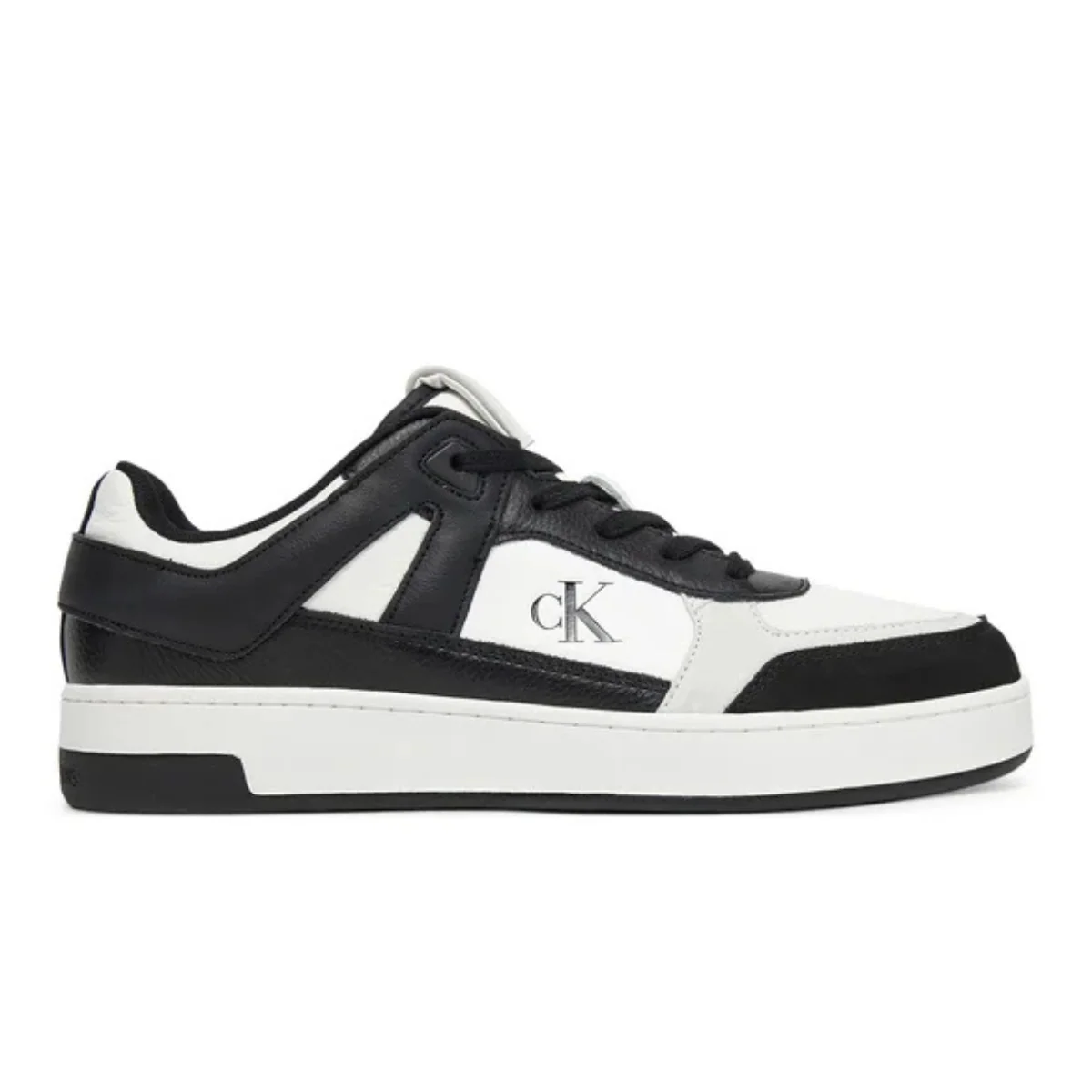 Calvin Klein Jeans Multicolor Leather Basketball TennisYM0YM01308 - WHTBLK - Image 2