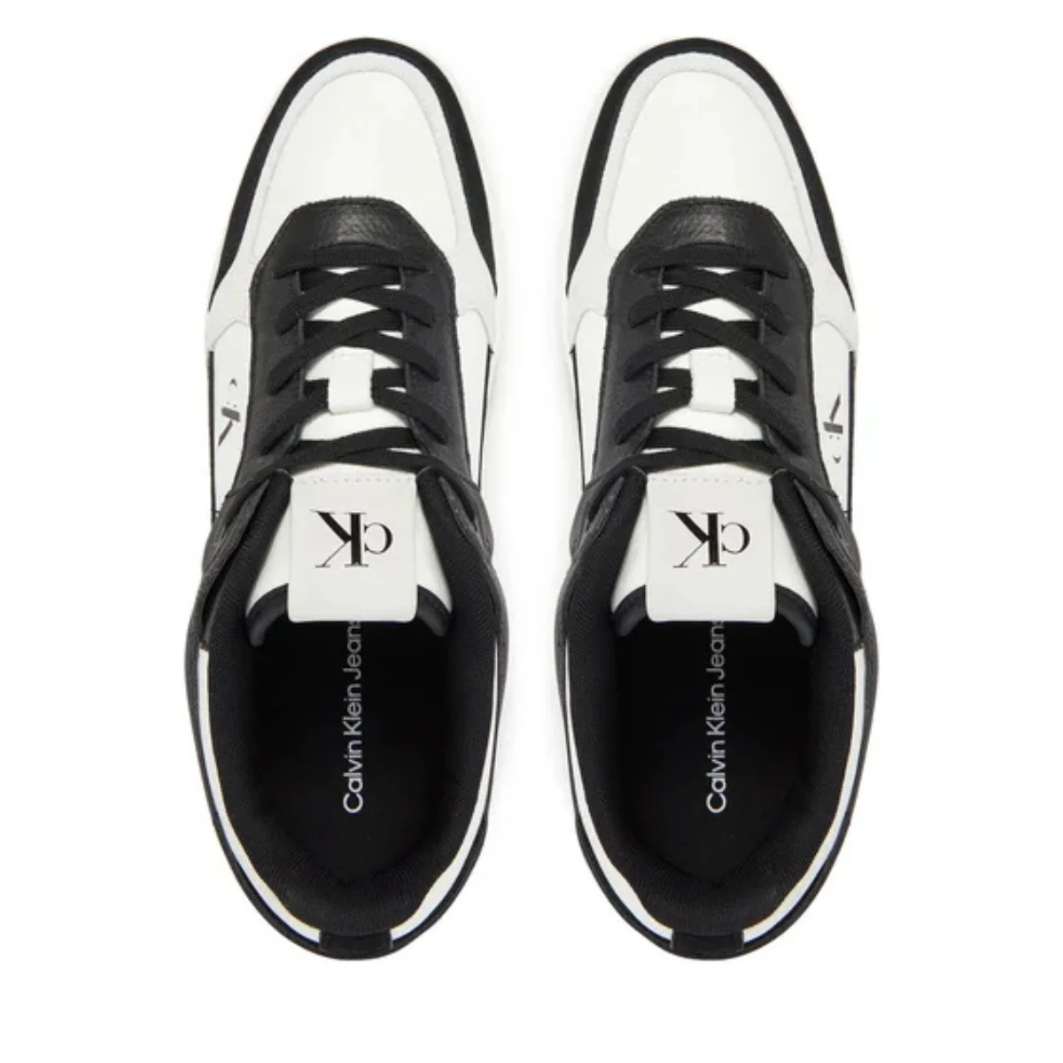 Calvin Klein Jeans Multicolor Leather Basketball TennisYM0YM01308 - WHTBLK - Image 3