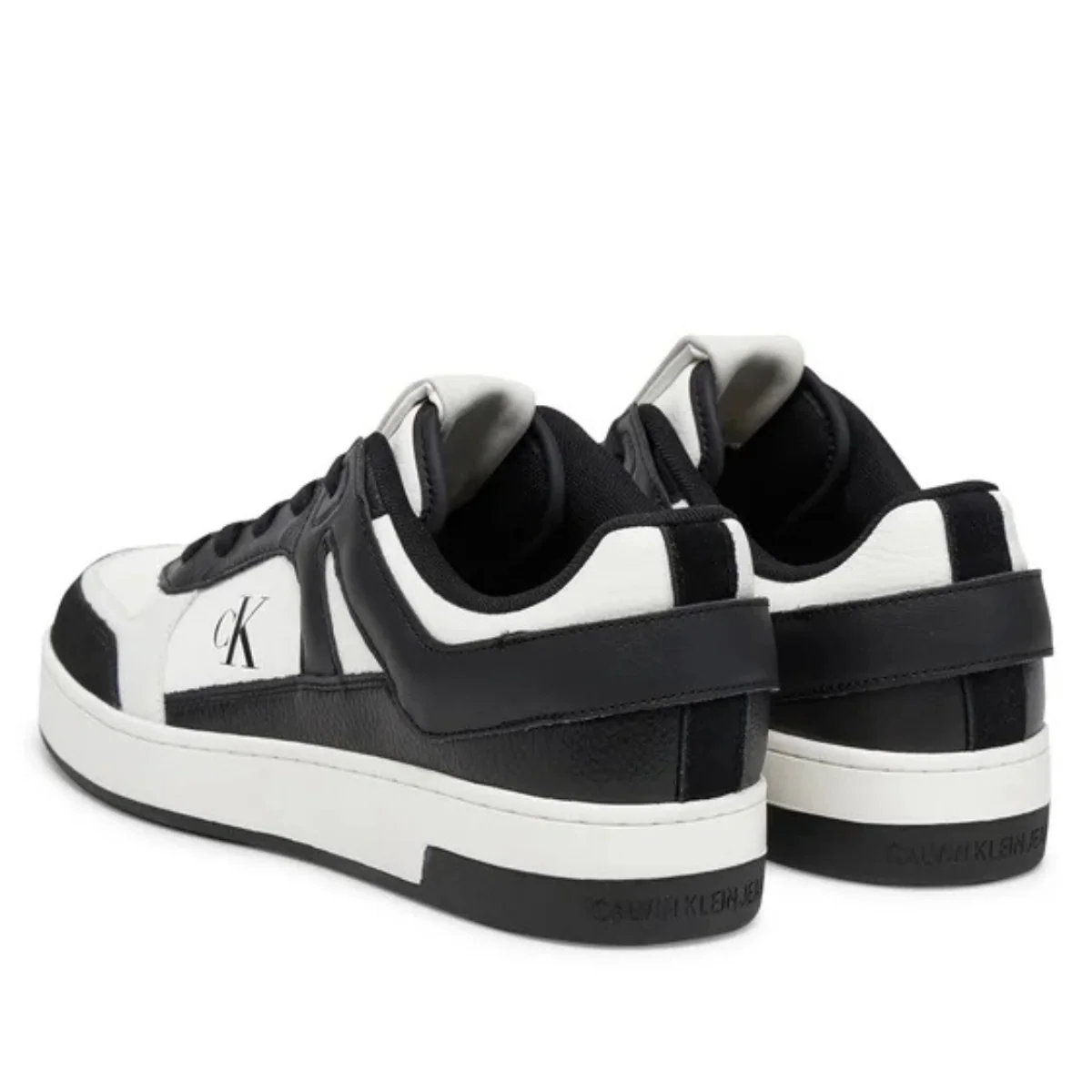 Calvin Klein Jeans Multicolor Leather Basketball TennisYM0YM01308 - WHTBLK - Image 4
