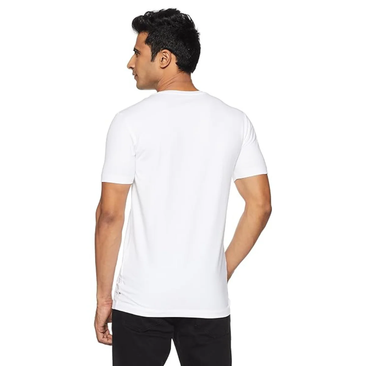 Calvin Klein Jeans Printed Round Neck Pure Cotton T-shirt - WHT - Image 3