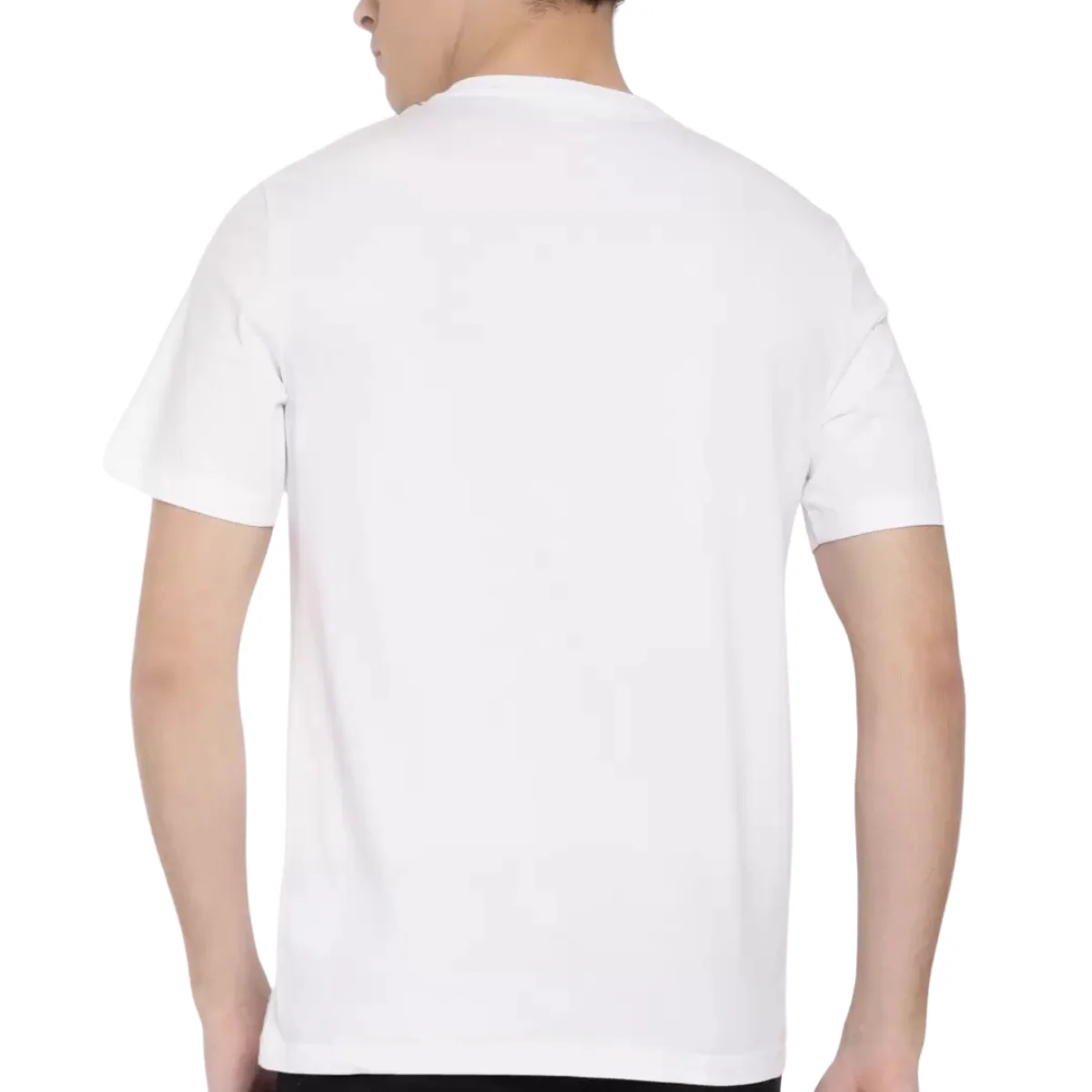 Calvin Klein Jeans Printed Round Neck Pure Cotton T-shirt - WHT - Image 5