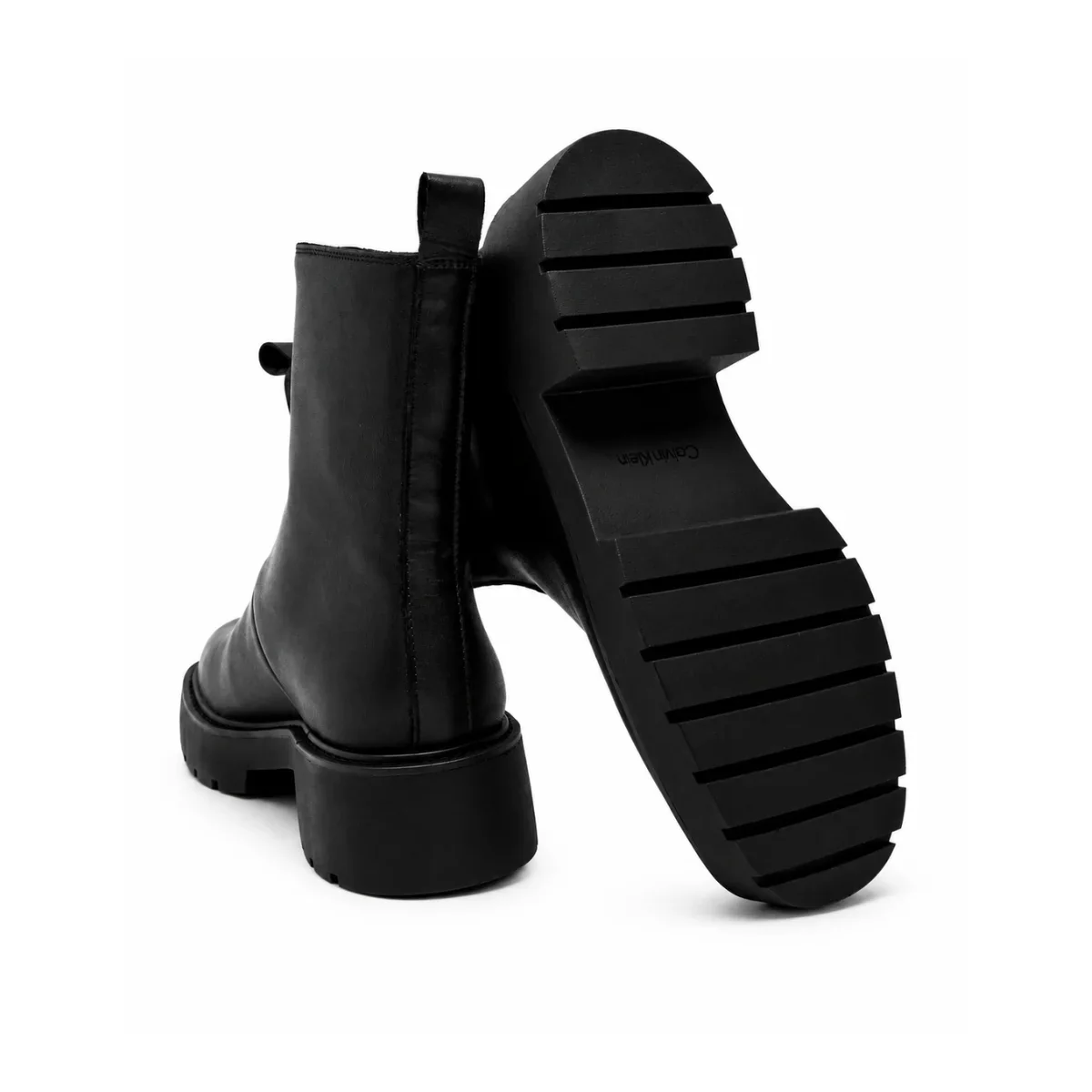 Calvin Klein leather ankle boot zipper - BLK - Image 5