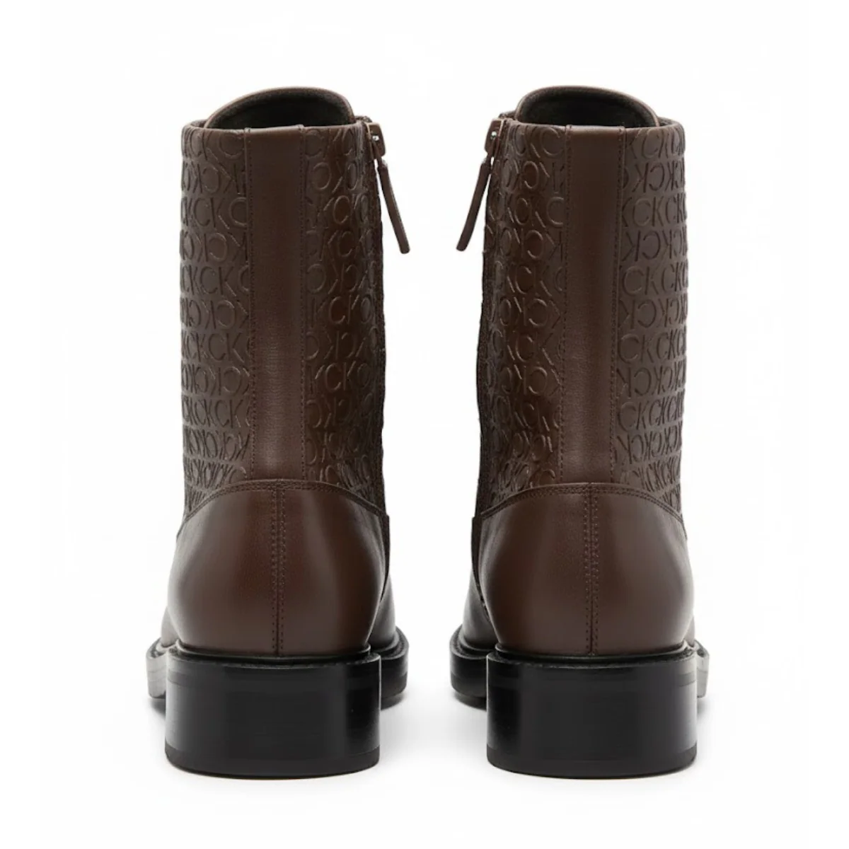 Calvin Klein LOW LEATHER ANKLE BOOTS - BRN - Image 3