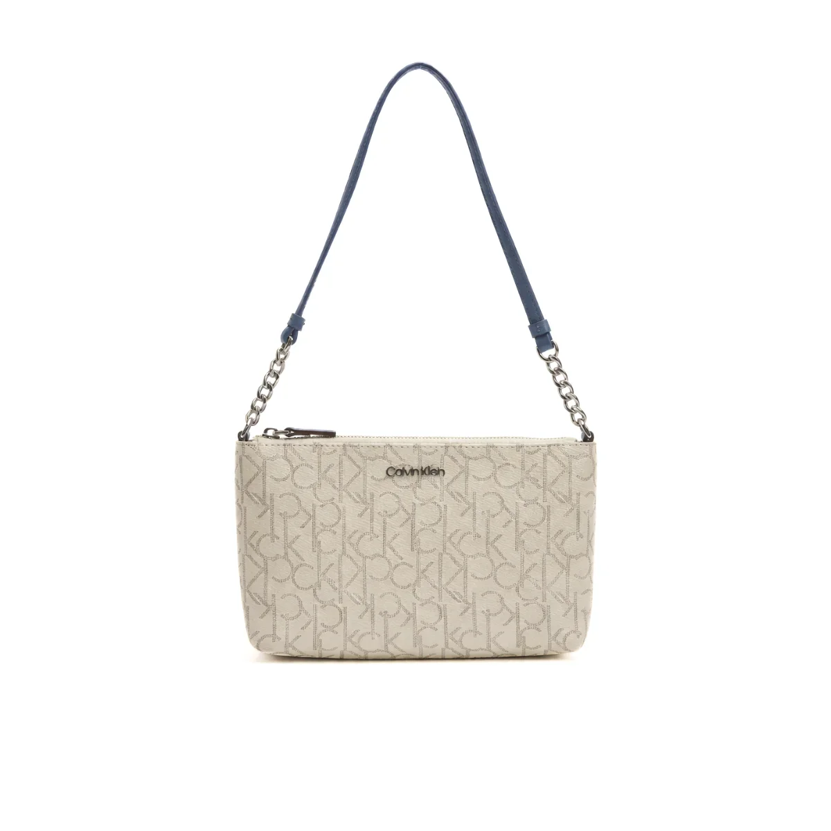 Calvin Klein Metallic Chain Accent Sling Bag Crossbody Women - BEG