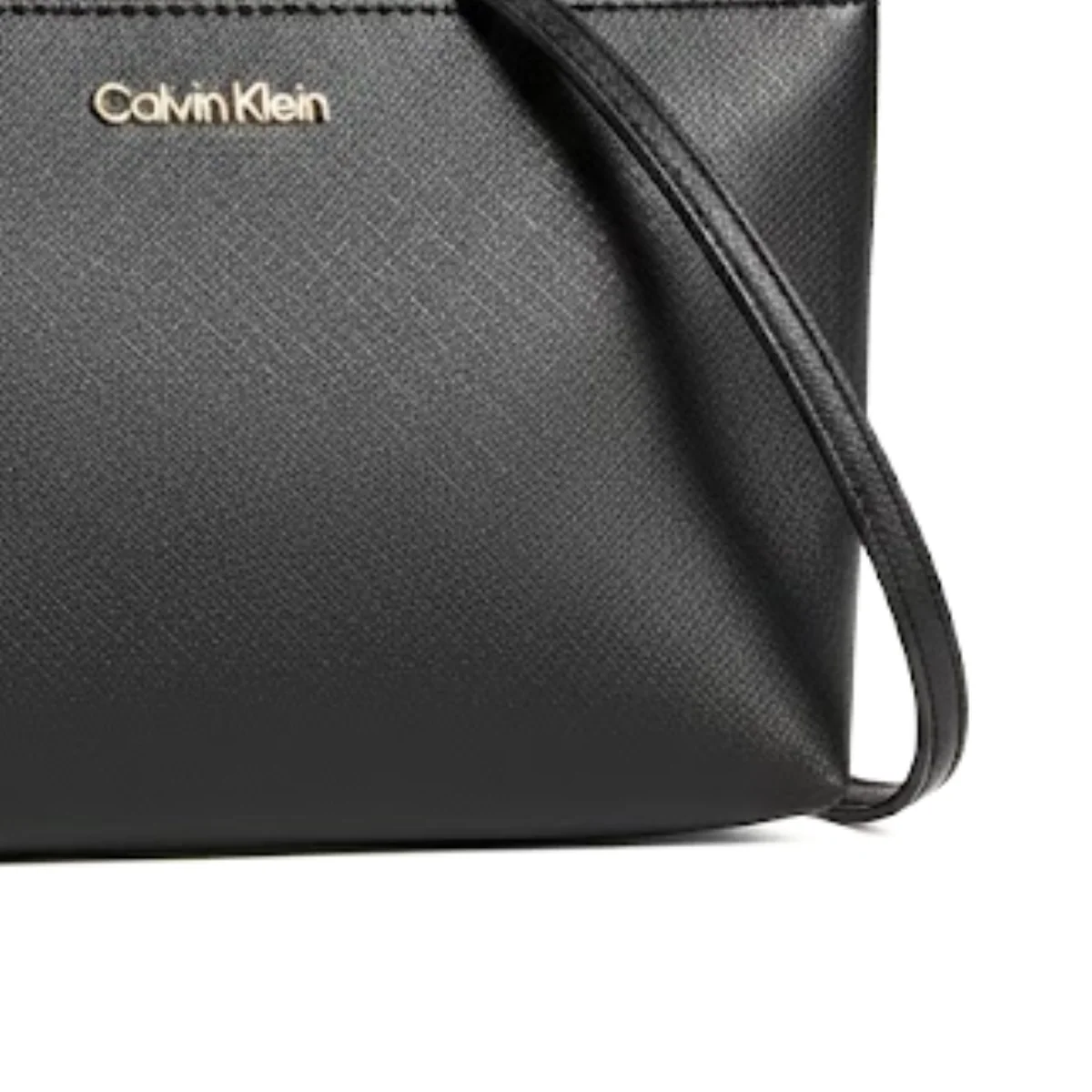 Calvin Klein Metallic Chain Accent Sling Bag Crossbody Women - BLK - Image 4