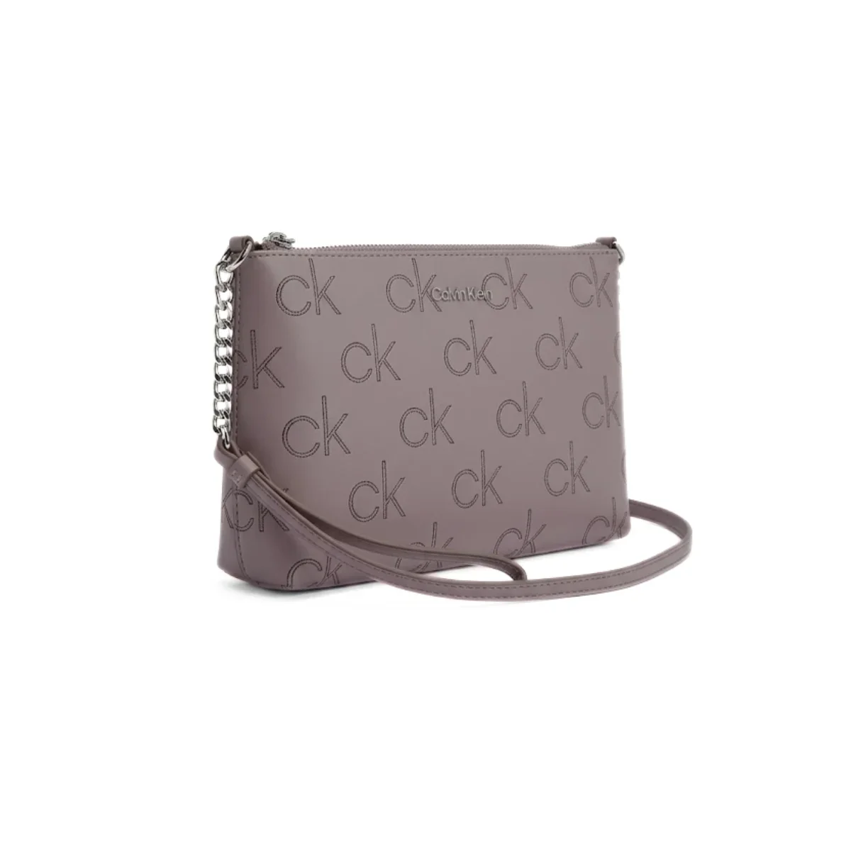 Calvin Klein Metallic Chain Accent Sling Bag Crossbody Women - DRKBEG - Image 3