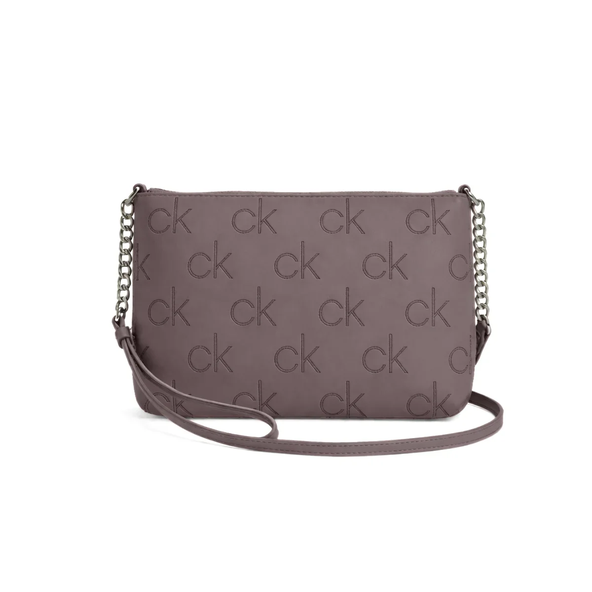 Calvin Klein Metallic Chain Accent Sling Bag Crossbody Women - DRKBEG - Image 4