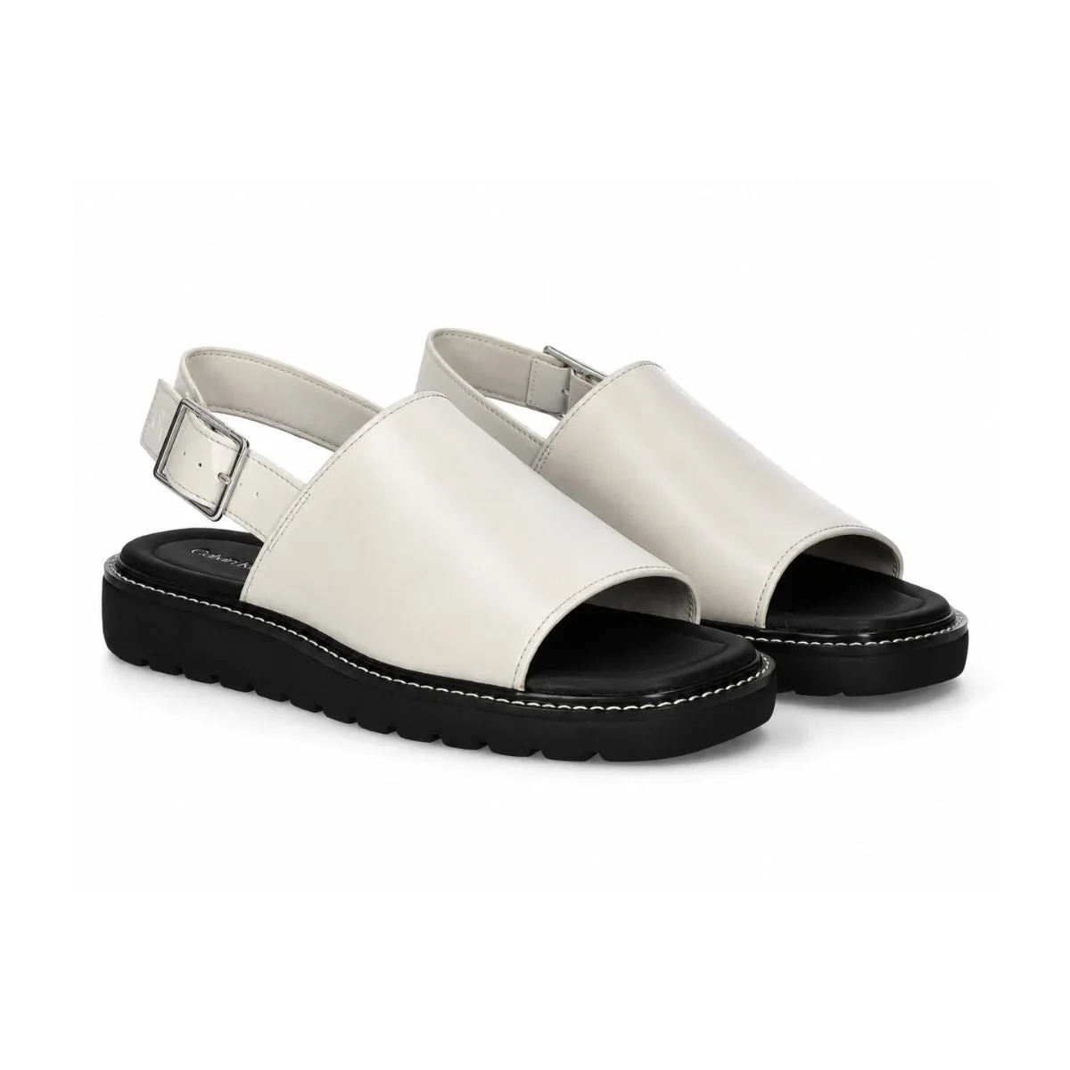 Calvin Klein SQ MOLDED SLING MG LTH SANDAL Women - BEG