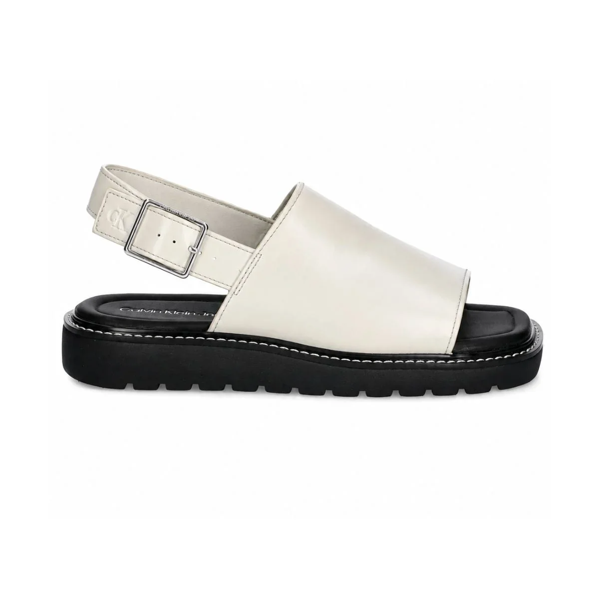 Calvin Klein SQ MOLDED SLING MG LTH SANDAL Women - BEG - Image 2