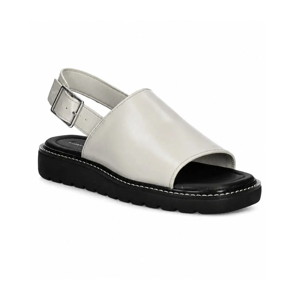 Calvin Klein SQ MOLDED SLING MG LTH SANDAL Women - BEG - Image 3
