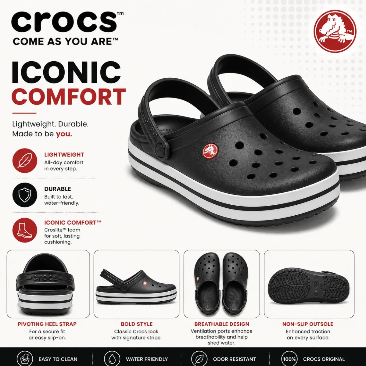 Crocs Crocband Clog - BLK - Image 5