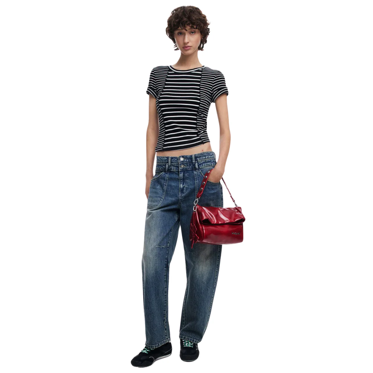 Desigual Reprise Red Valentine Loverty Shoulder Bag Carmine-RAD - Image 2
