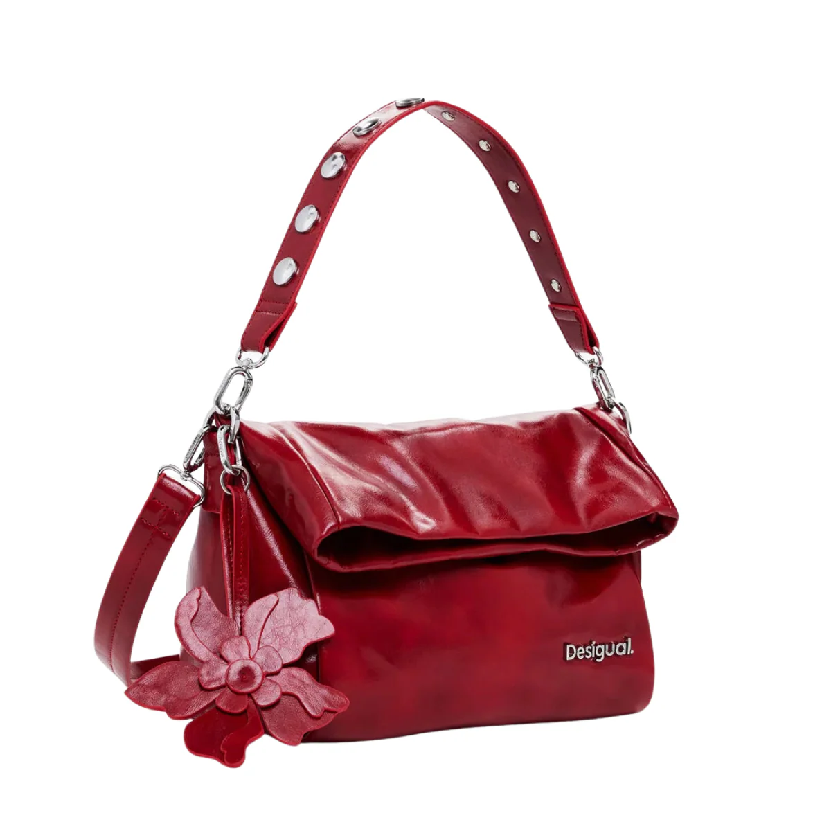 Desigual Reprise Red Valentine Loverty Shoulder Bag Carmine-RAD - Image 3