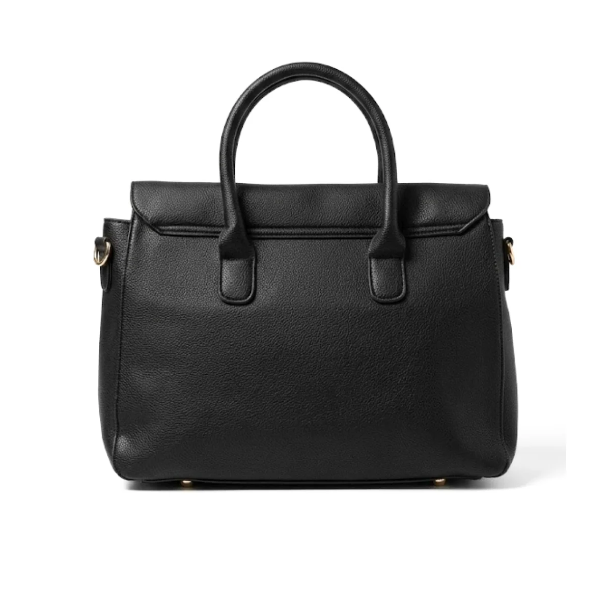 Emporio Armani Business bag in tumbled leather - BLK - Image 3