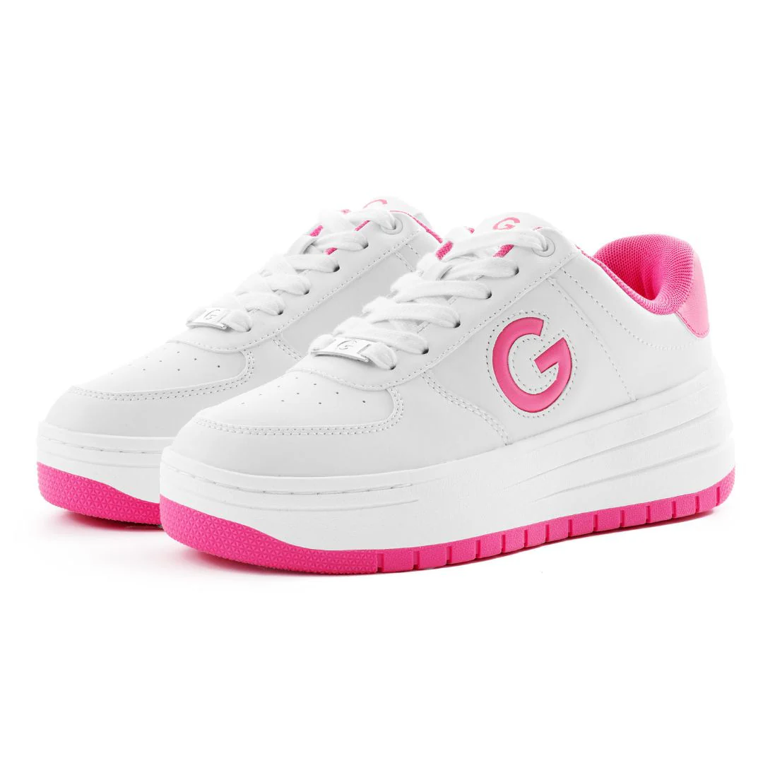 GBG Los Angeles Tilson Sneakers Women - WHTPNK - Image 2