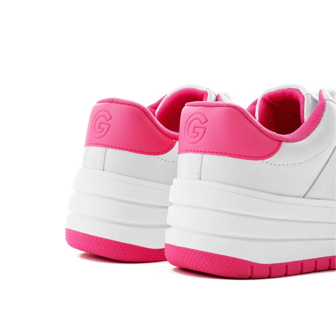 GBG Los Angeles Tilson Sneakers Women - WHTPNK - Image 3