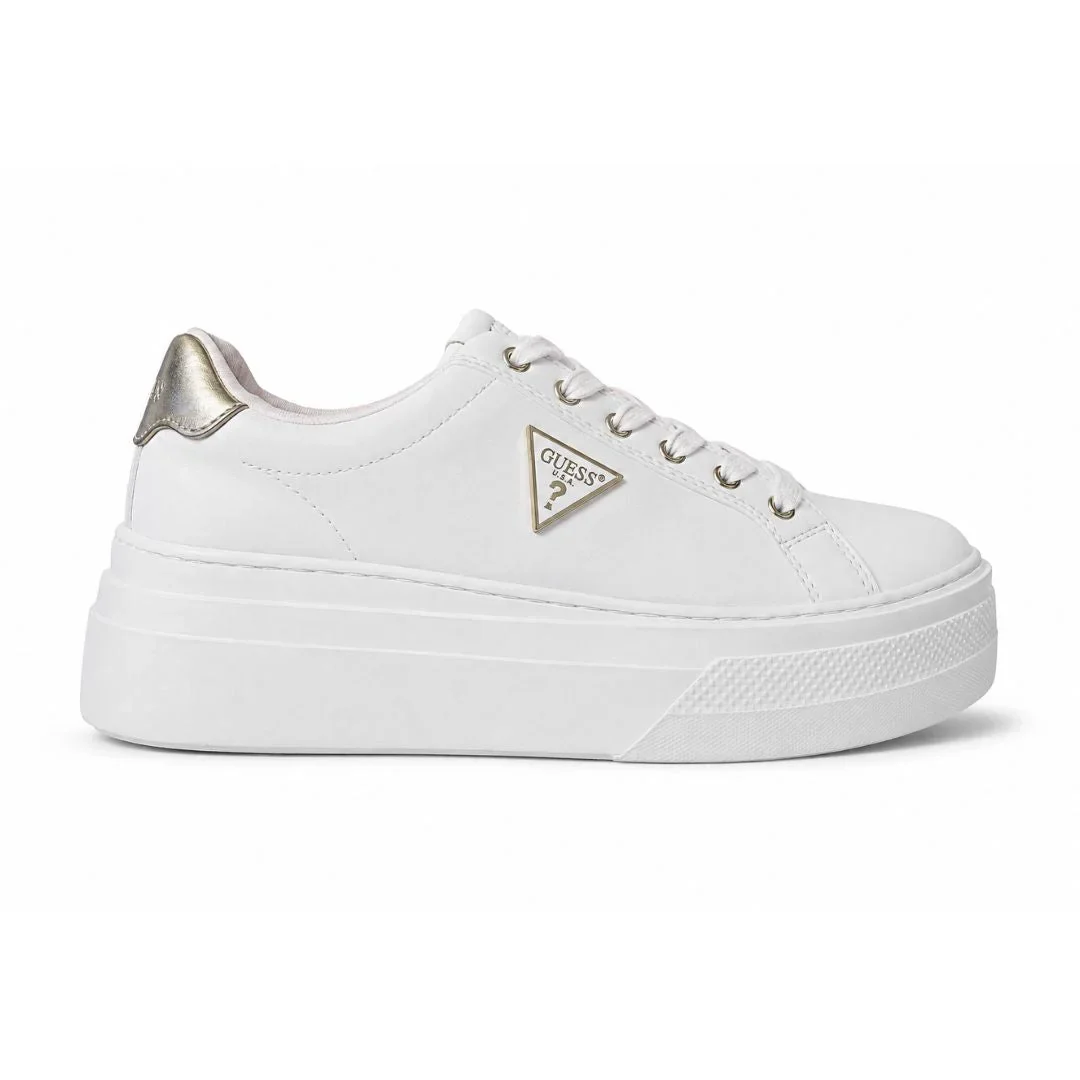 GUESS Amera Trainers Sneakers - WHTGLD