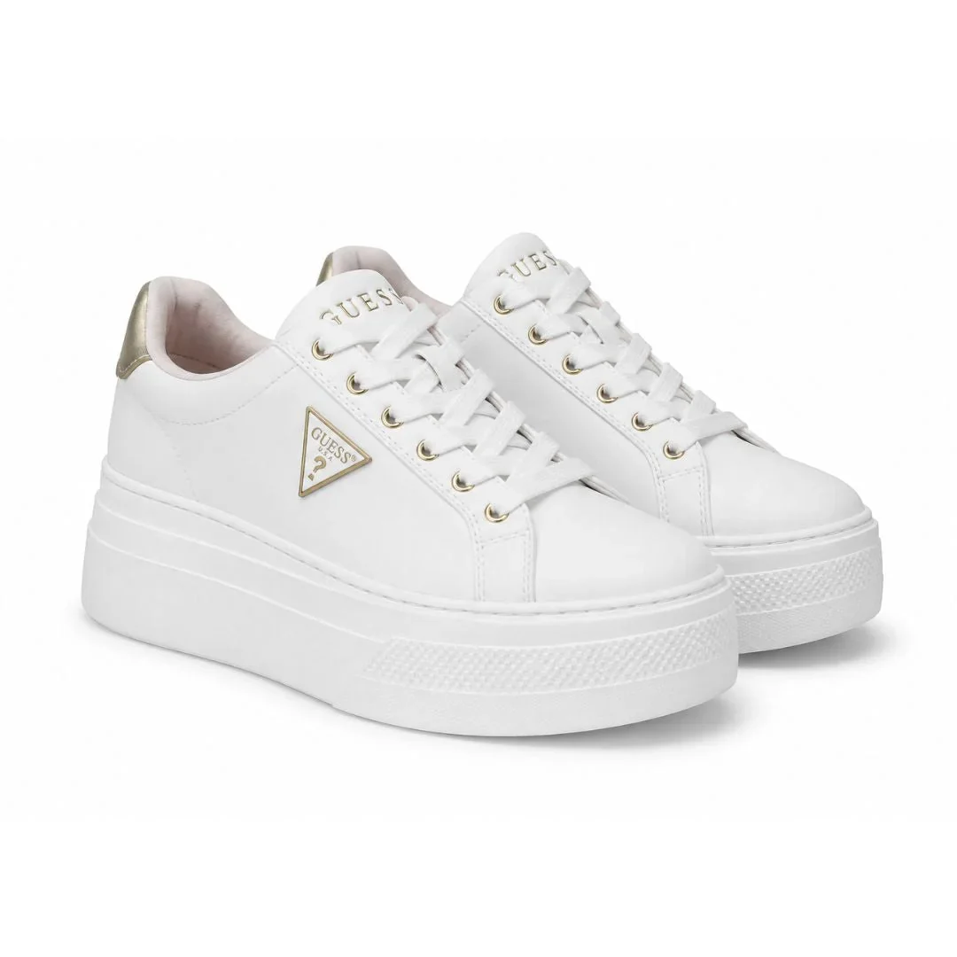 GUESS Amera Trainers Sneakers - WHTGLD - Image 2