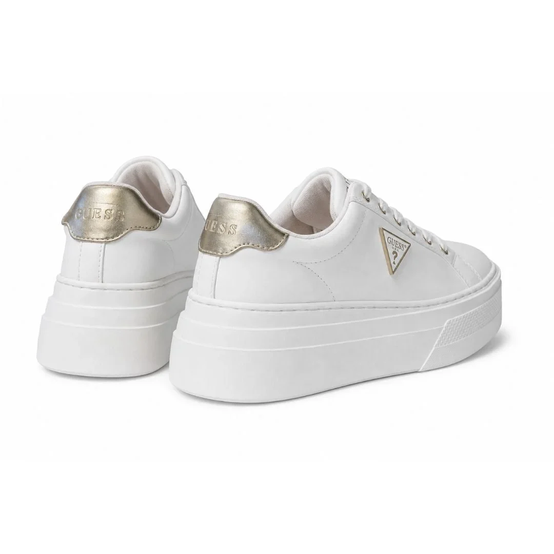 GUESS Amera Trainers Sneakers - WHTGLD - Image 3
