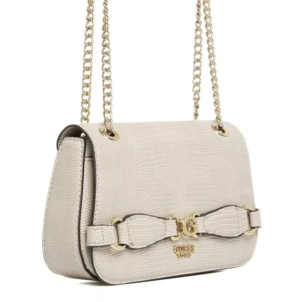 GUESS Arlena Logo Convertible Crossbody Flap Bag - OFFWHT - Image 2
