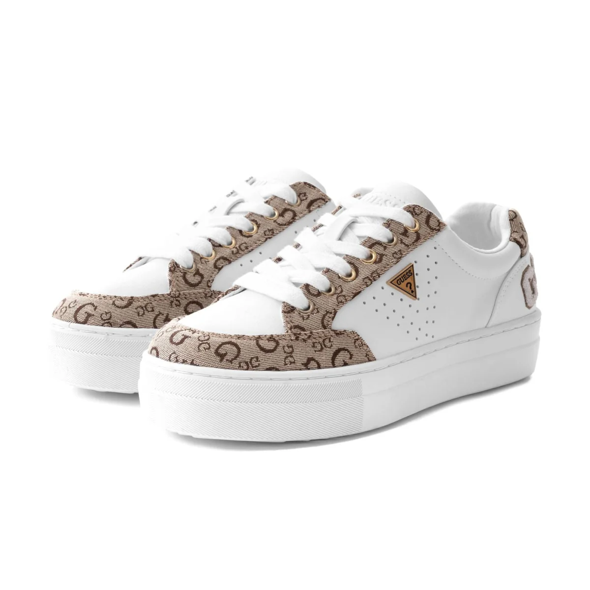 GUESS Beverly Logo Trainers - WHTBEG - Image 2