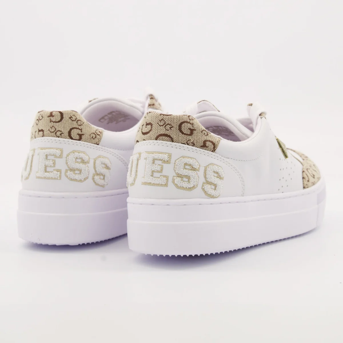 GUESS Beverly Logo Trainers - WHTBEG - Image 5