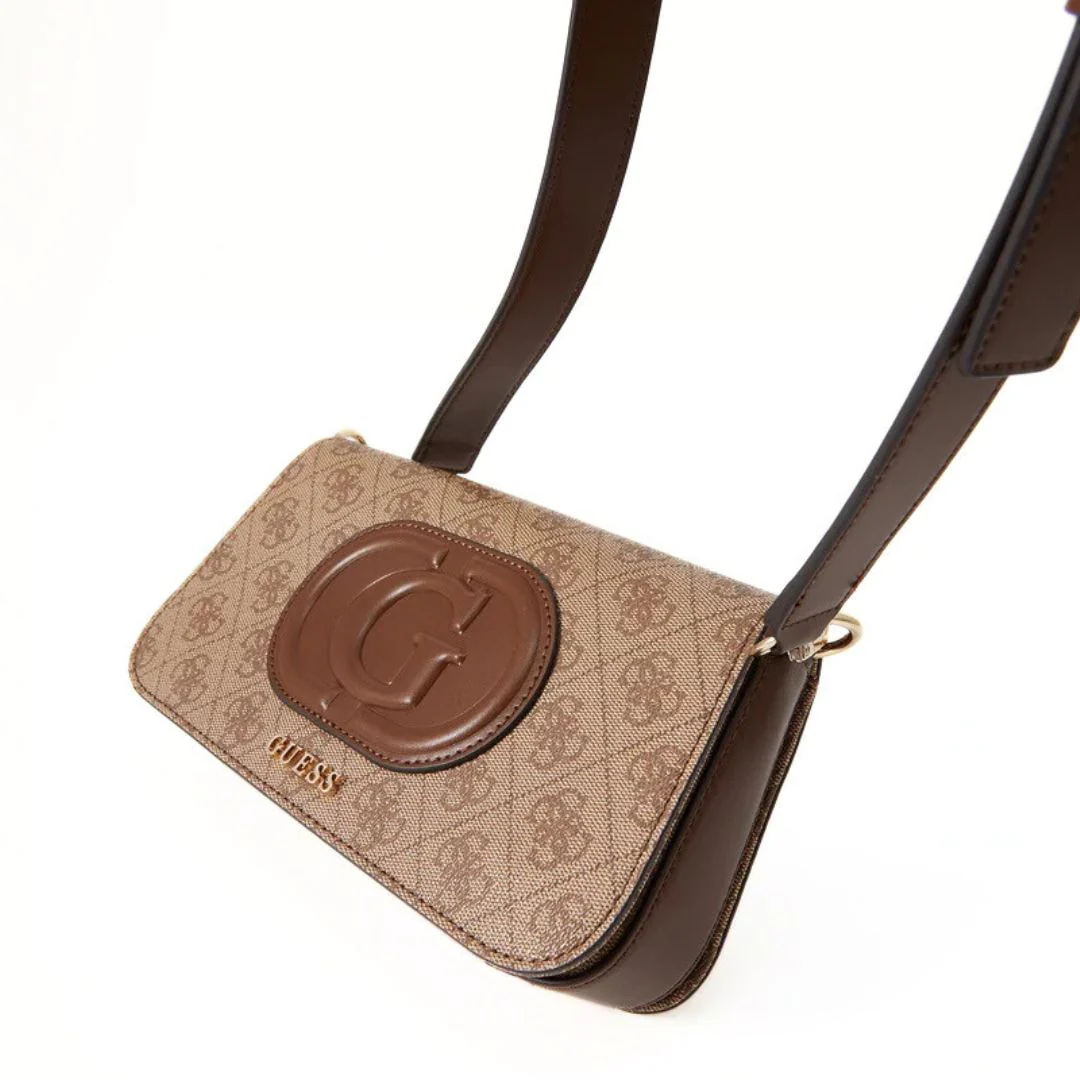 GUESS Eco Mietta 4G Logo Mini Shoulder Bag - BEG - Image 6