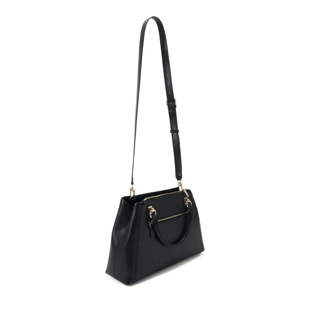 GUESS Evelune Girlfriend Satchel Bag (M) - BLK - Image 4