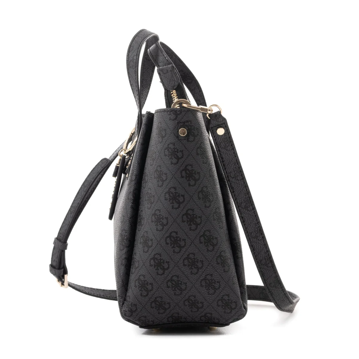 GUESS Iwona Girlfriend Satchel Bag - GRY - Image 4