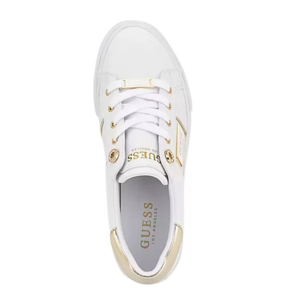 GUESS Loom Low-Top Sneakers-WHT - Image 3