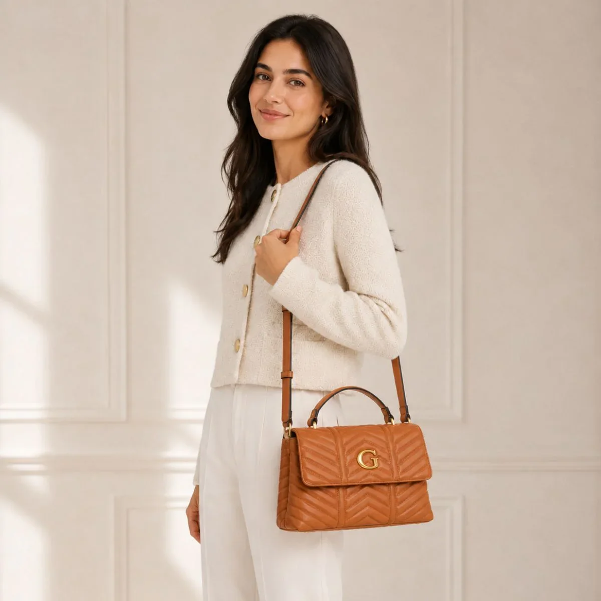 GUESS Lovide Convertible Xbody Flap Women - TAN - Image 2
