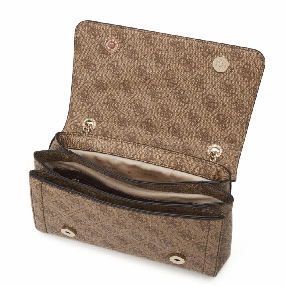 GUESS Noelle Convertible Flap Crossbody Bag Women - BEG - Image 3